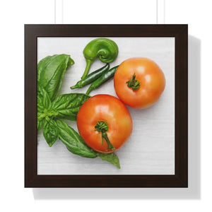 Vegetables Tomato and Basil Gallery Canvas Wraps - Dipaliz - Posters Prints & Visual Artwork