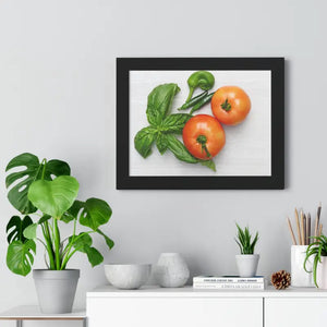 Vegetables Tomato and Basil Gallery Canvas Wraps - Dipaliz - Posters Prints & Visual Artwork