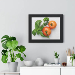 Vegetables Tomato and Basil Gallery Canvas Wraps - Dipaliz - Posters Prints & Visual Artwork