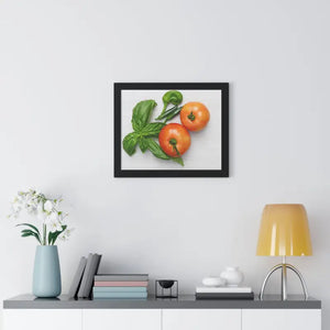 Vegetables Tomato and Basil Gallery Canvas Wraps - Dipaliz - Posters Prints & Visual Artwork