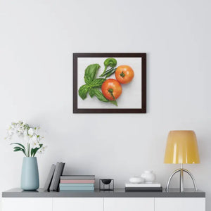 Vegetables Tomato and Basil Gallery Canvas Wraps - Dipaliz - Posters Prints & Visual Artwork