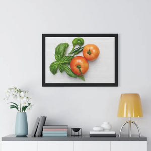 Vegetables Tomato and Basil Gallery Canvas Wraps - Dipaliz - Posters Prints & Visual Artwork