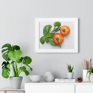 Vegetables Tomato and Basil Gallery Canvas Wraps - Dipaliz - Posters Prints & Visual Artwork