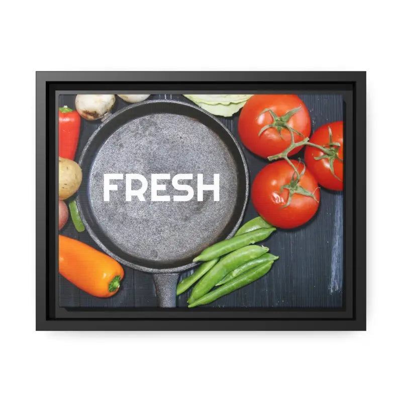 Veggie Fresh Fix in Chic Matte Canvas Black Frame - 12’’ x 9’’ (horizontal) / 1.25’’