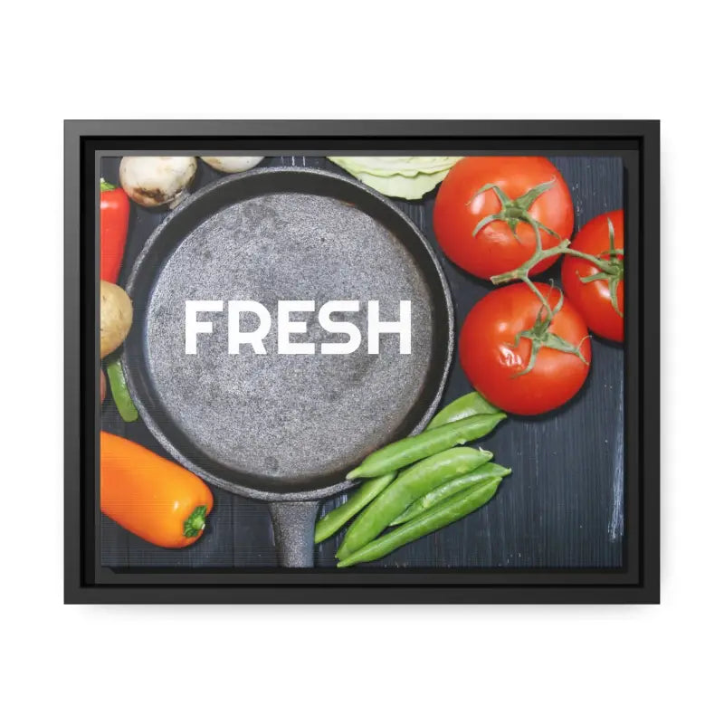 Veggie Fresh Fix in Chic Matte Canvas Black Frame - 14″ x 11″ (horizontal) / 1.25’’