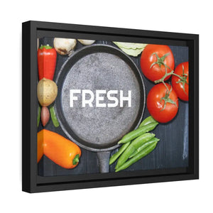 Matte Canvas Black Frame Fresh Vegetables Fashion Art - Dipaliz - Posters Prints & Visual Artwork