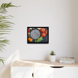 Matte Canvas Black Frame Fresh Vegetables Fashion Art - Dipaliz - Posters Prints & Visual Artwork