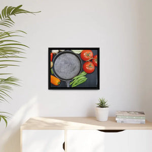 Matte Canvas Black Frame Fresh Vegetables Fashion Art - Dipaliz - Posters Prints & Visual Artwork