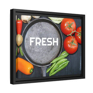 Matte Canvas Black Frame Fresh Vegetables Fashion Art - Dipaliz - Posters Prints & Visual Artwork