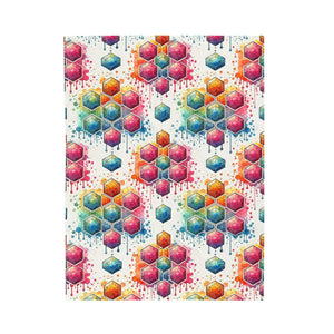 Geometric Velveteen Plush Blanket – Cozy Decor - Dipaliz - Blankets