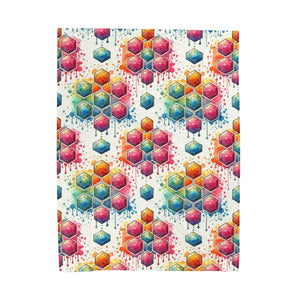 Geometric Velveteen Plush Blanket – Cozy Decor - Dipaliz - Blankets