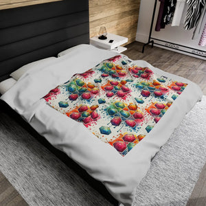 Geometric Velveteen Plush Blanket – Cozy Decor - Dipaliz - Blankets