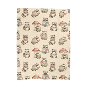 Curling ferns and fallen leaves in the DipaliZ woodland blanket design
