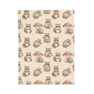 DipaliZ raccoon blanket in 30 by 40, 50 by 60 and 60 by 80 inch sizes