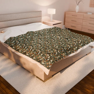 Earth Tone Pebble Velveteen Plush Blanket - Dipaliz - Blankets