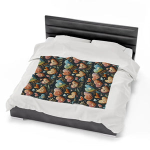 Colorful Hearts Blanket – Plush Velveteen - Dipaliz - Blankets