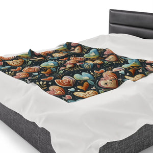 Colorful Hearts Blanket – Plush Velveteen - Dipaliz - Blankets