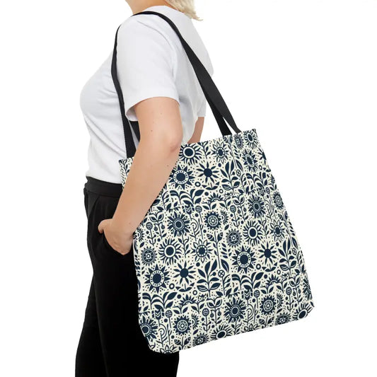 Chic Sunflower Tote Bag with Black Cotton Handles in 3 Sizes - Large Bags