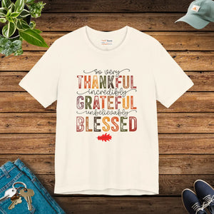 Soft Cotton Thankful Vibes Tee - Comfy Unisex - Dipaliz - T-shirts
