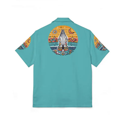 Dive Into Summer Vibes with Men’s Namaste Hawaiian Camp Shirt