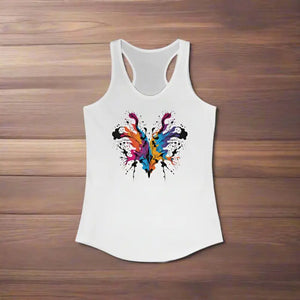 Vibrant Abstract Racerback Tank - Slim Fit Activewear - Dipaliz - Tops
