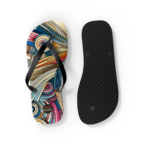 Vibrant Stripes Flip Flops - Cushioned Footbed Summer - Dipaliz - Slippers