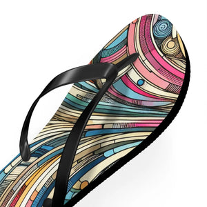 Vibrant Stripes Flip Flops - Cushioned Footbed Summer - Dipaliz - Slippers