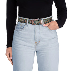Waterproof Leaves Pattern Belt Cut to Size Fit - Dipaliz - Belts