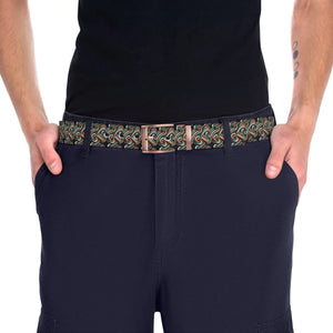 Waterproof Leaves Pattern Belt Cut to Size Fit - Dipaliz - Belts