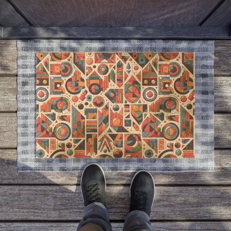 Elevate your Entry with a Vibrant Abstract Pattern Doormat - 24’’ x 16’’ Home Decor