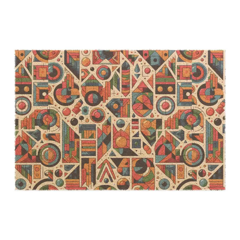 Elevate your Entry with a Vibrant Abstract Pattern Doormat - 24’’ x 16’’ Home Decor