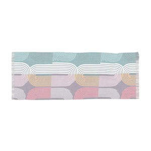 Vibrant Scarf Stole - Abstract Line Striped Pattern - Dipaliz - Scarves & Shawls