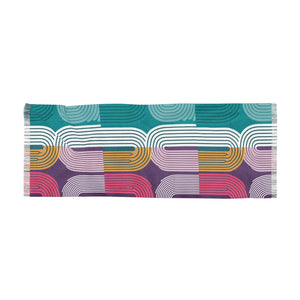 Vibrant Scarf Stole - Abstract Line Striped Pattern - Dipaliz - Scarves & Shawls