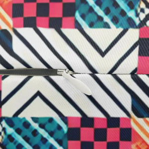 Home Decor - Polyester Lumbar Pillow - Vibrant Abstract Pattern - Dipaliz 20’’ × 14’’