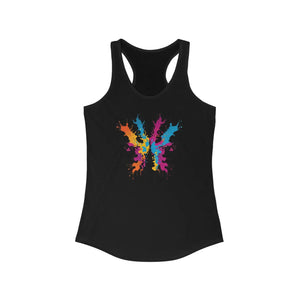 Vibrant Abstract Racerback Tank - Slim Fit Cotton - Dipaliz - Tops
