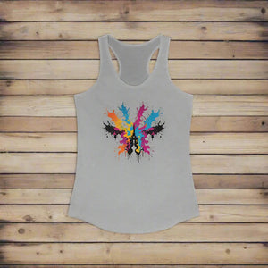 Vibrant Abstract Racerback Tank - Slim Fit Cotton - Dipaliz - Tops