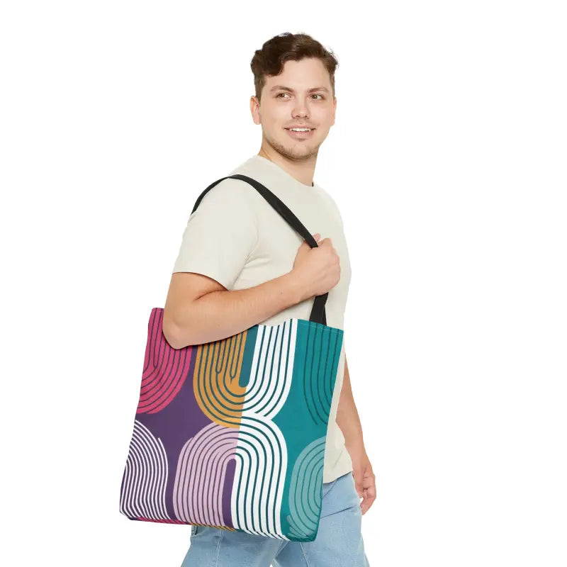 Turn Heads with our Stylish Vibrant Abstract Print Tote - Bags