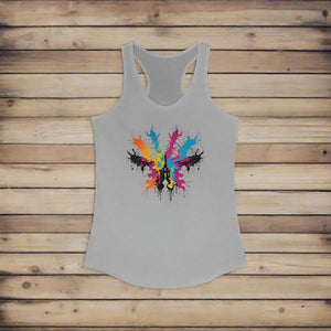 Vibrant Abstract Racerback Tank - Bold Slim Fit Design - Dipaliz - Tops