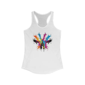 Vibrant Abstract Racerback Tank - Bold Slim Fit Design - Dipaliz - Solid White / Xs - Tops
