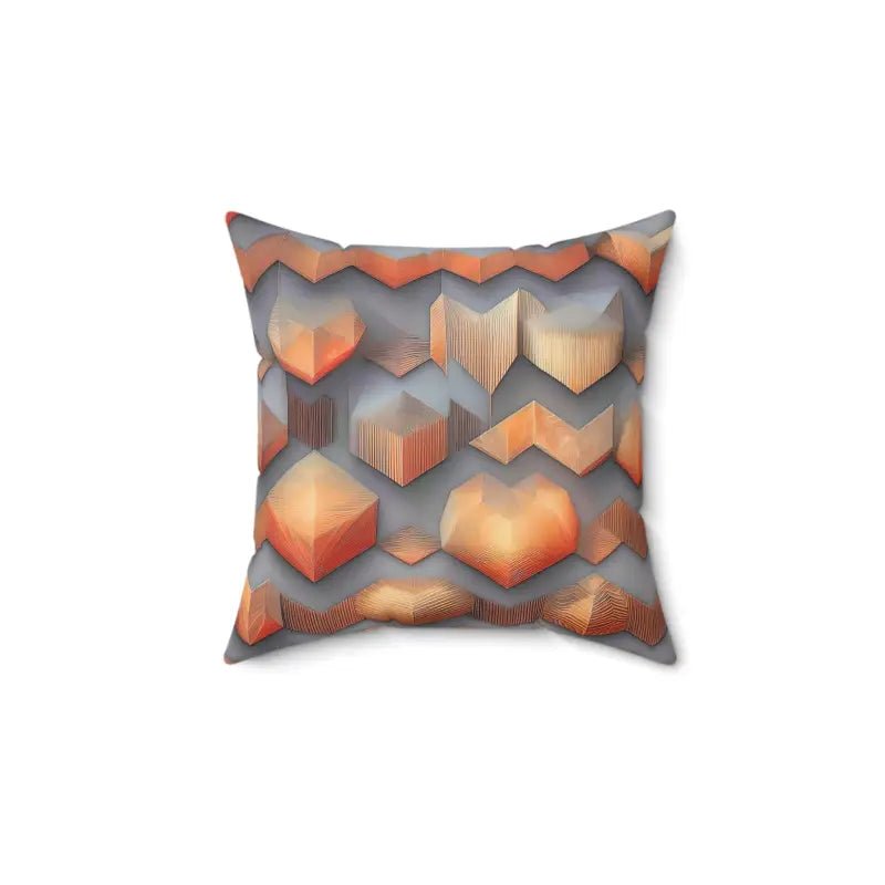 Abstract Vibes: Vibrant Spun Polyester Square Pillow - 14’’ × Home Decor