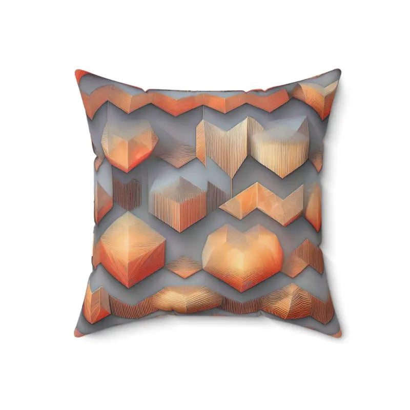 Abstract Vibes: Vibrant Spun Polyester Square Pillow - 18’’ × Home Decor