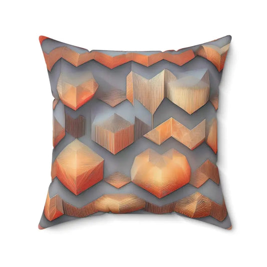 Vibrant Abstract Spun Polyester Square Pillow for Modern Style - 20’’ × Home Decor