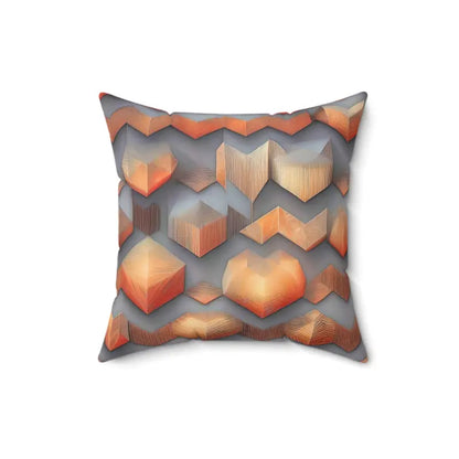 Abstract Vibes: Vibrant Spun Polyester Square Pillow - Home Decor