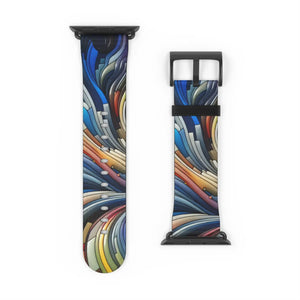Vibrant Abstract Watch Band - Bold Style Silicone - Dipaliz - Bands