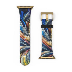 Vibrant Abstract Watch Band - Bold Style Silicone - Dipaliz - Bands
