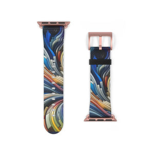 Vibrant Abstract Watch Band - Bold Style Silicone - Dipaliz - Bands