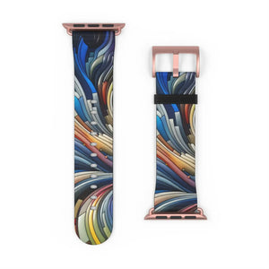 Vibrant Abstract Watch Band - Bold Style Silicone - Dipaliz - Bands