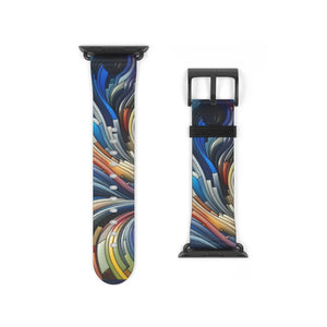Vibrant Abstract Watch Band - Bold Style Silicone - Dipaliz - Bands