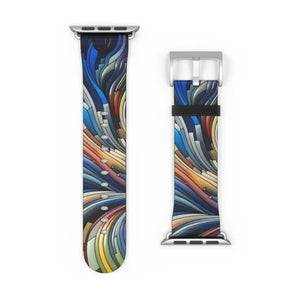 Vibrant Abstract Watch Band - Bold Style Silicone - Dipaliz - Bands