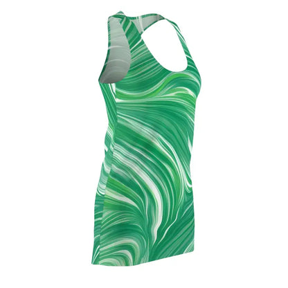 Vibrant Racerback Dress with Abstract Waves - Dresses